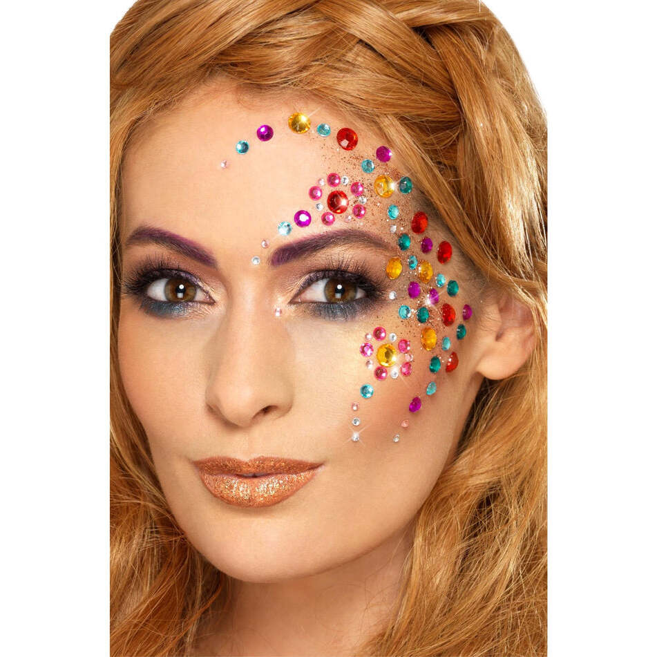Rainbow Jewel Face Gems Sheet of 100 FX Make Up 1