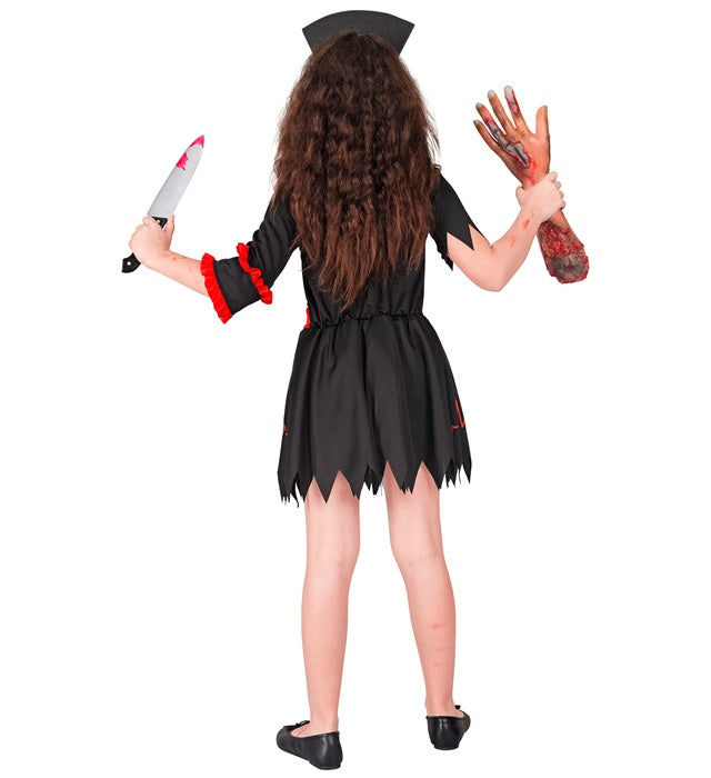 “Zombie Nurse”  Dress With Underskirt, Headpiece 