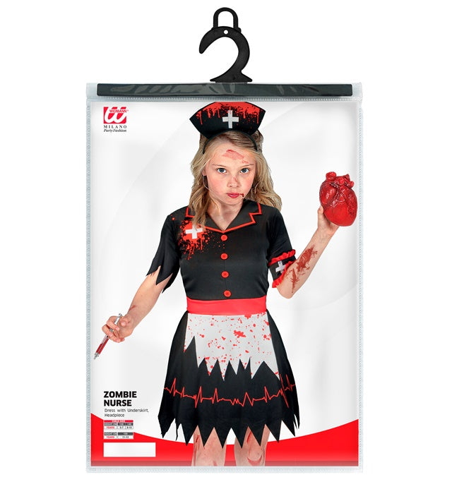 “Zombie Nurse”  Dress With Underskirt, Headpiece 