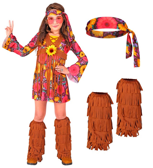 Hippie  Dress, Headband, Boot Covers 