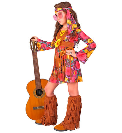Hippie  Dress, Headband, Boot Covers 
