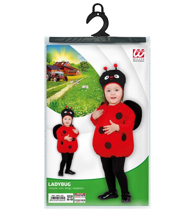 Ladybug  Jumpsuit With Wings, Headpiece 
