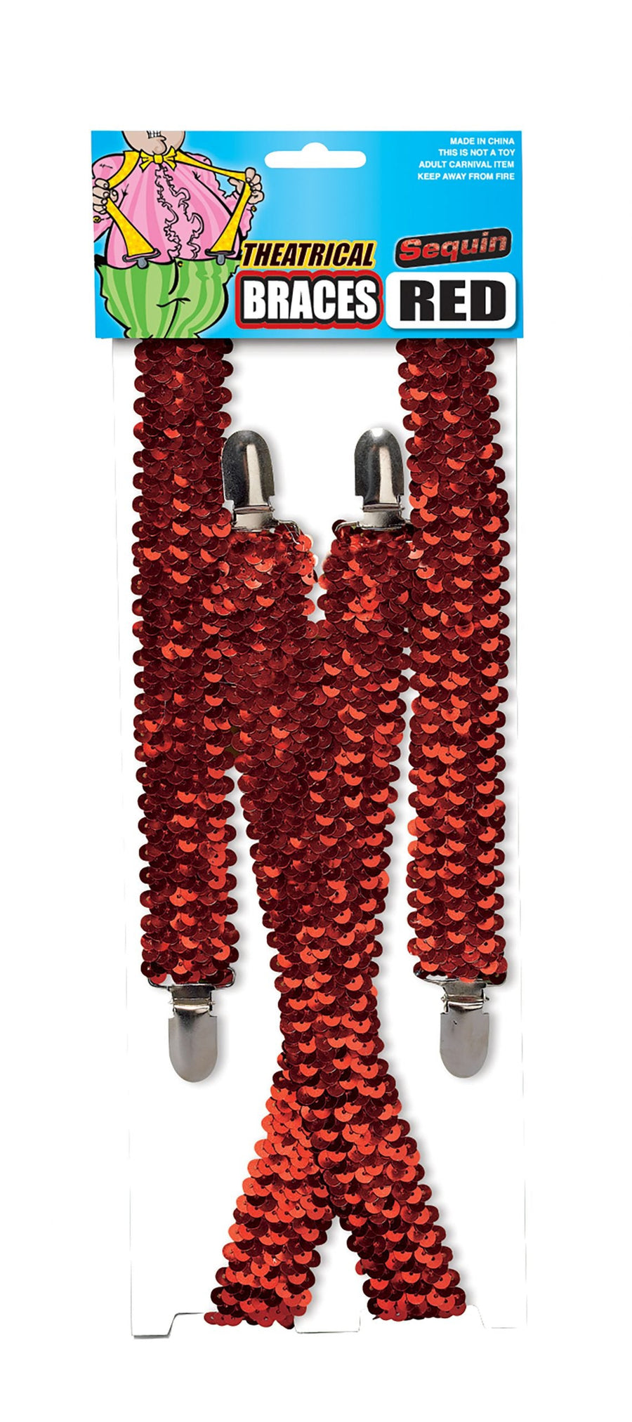 1920s Red Sequin Braces Costume Accessory BA1026_1