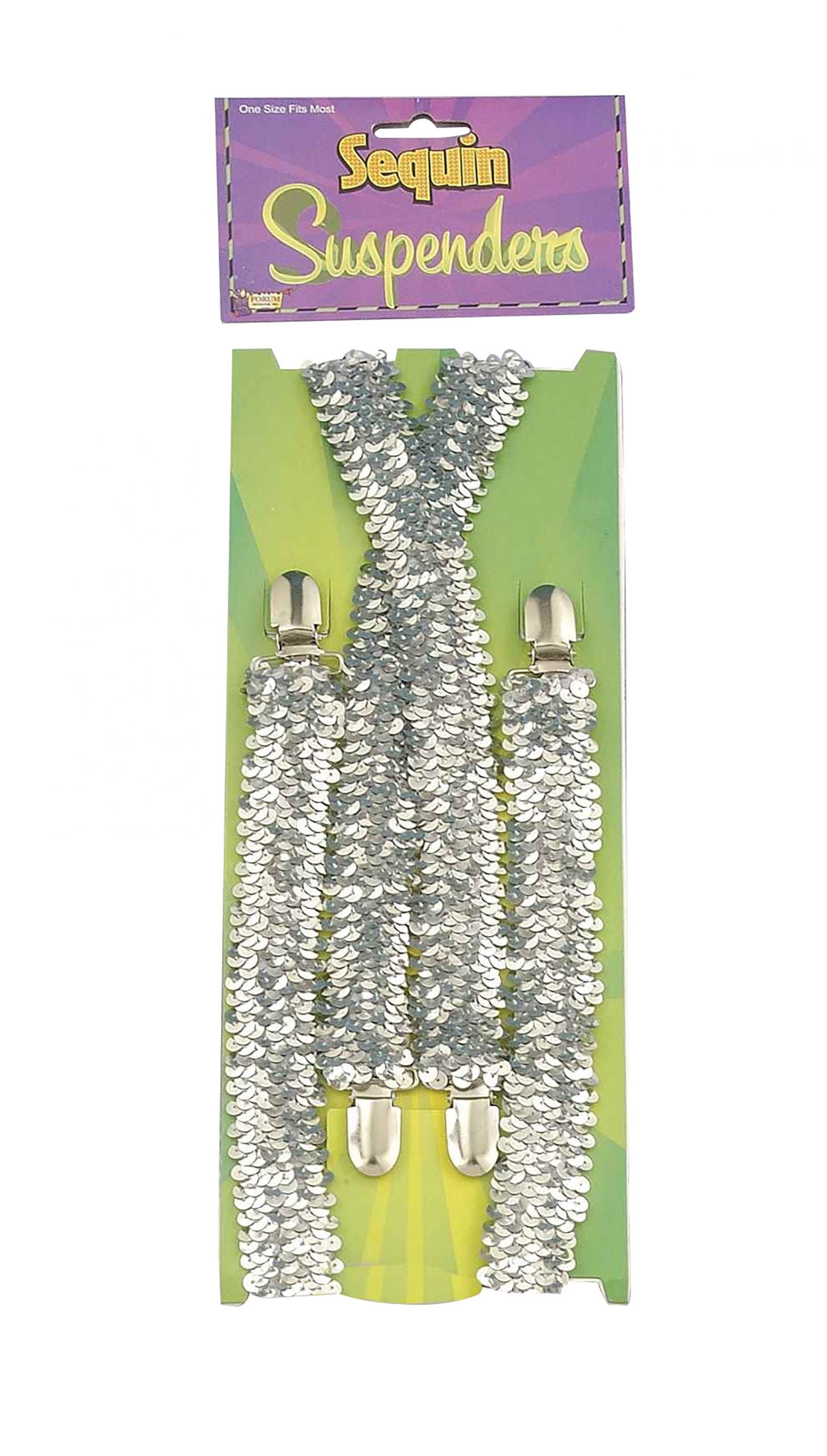 1920s Silver Sequin Braces Costume Accessory BA1028 1