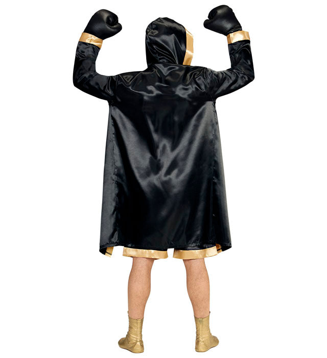 World Boxing Champion  Hooded Robe, Shorts, Belt, Boxing Gloves 