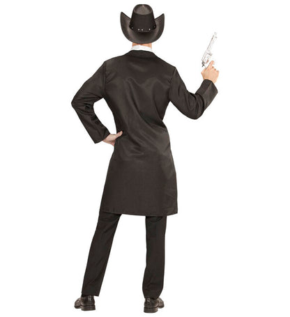 Sheriff  Long Coat, Vest, Fake Shirt, String Tie 