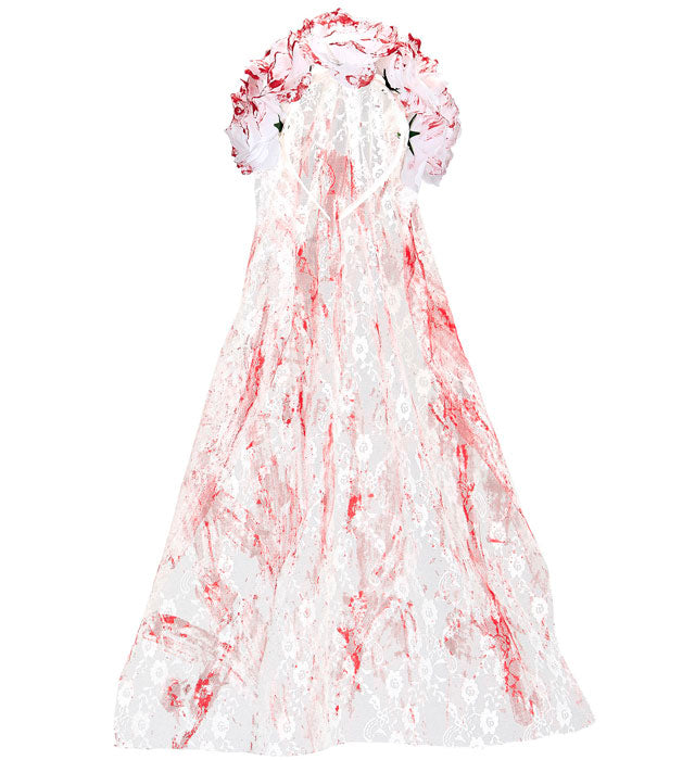 Bloody Bridal Veil With Roses