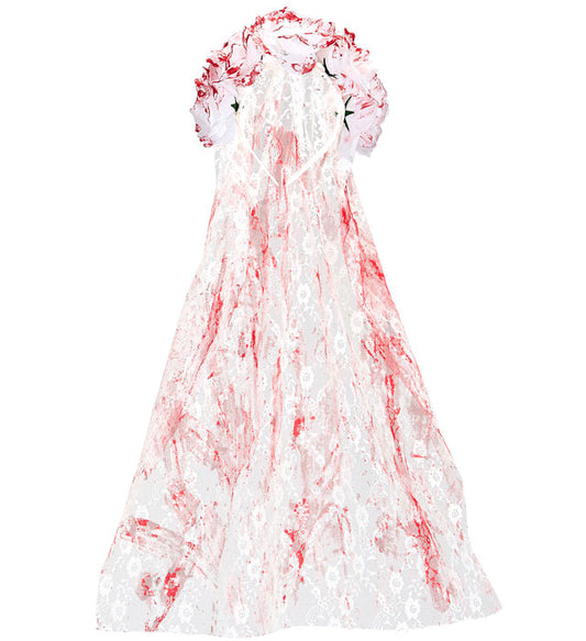 Bloody Bridal Veil With Roses