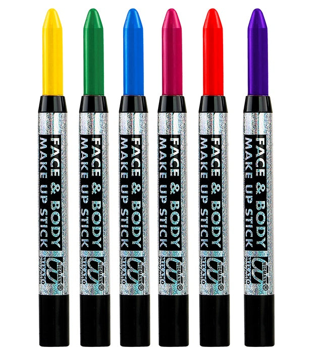 Make-Up Pencil - 3,5 Ml - 6 Colors Ass.: Orange, Yellow, Green, Blue, Purple, Pink