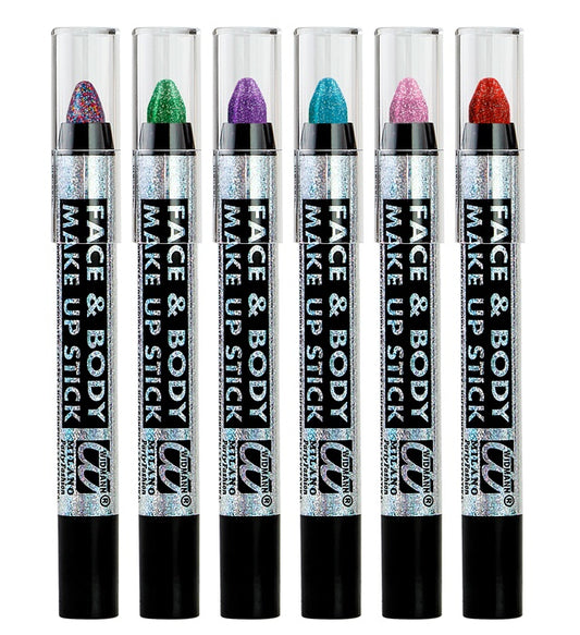 Shimmering Makeup Pencils - Color Assorted - 3,5 Ml -  Red, Blue, Green, Purple, Pink, Multicolor 