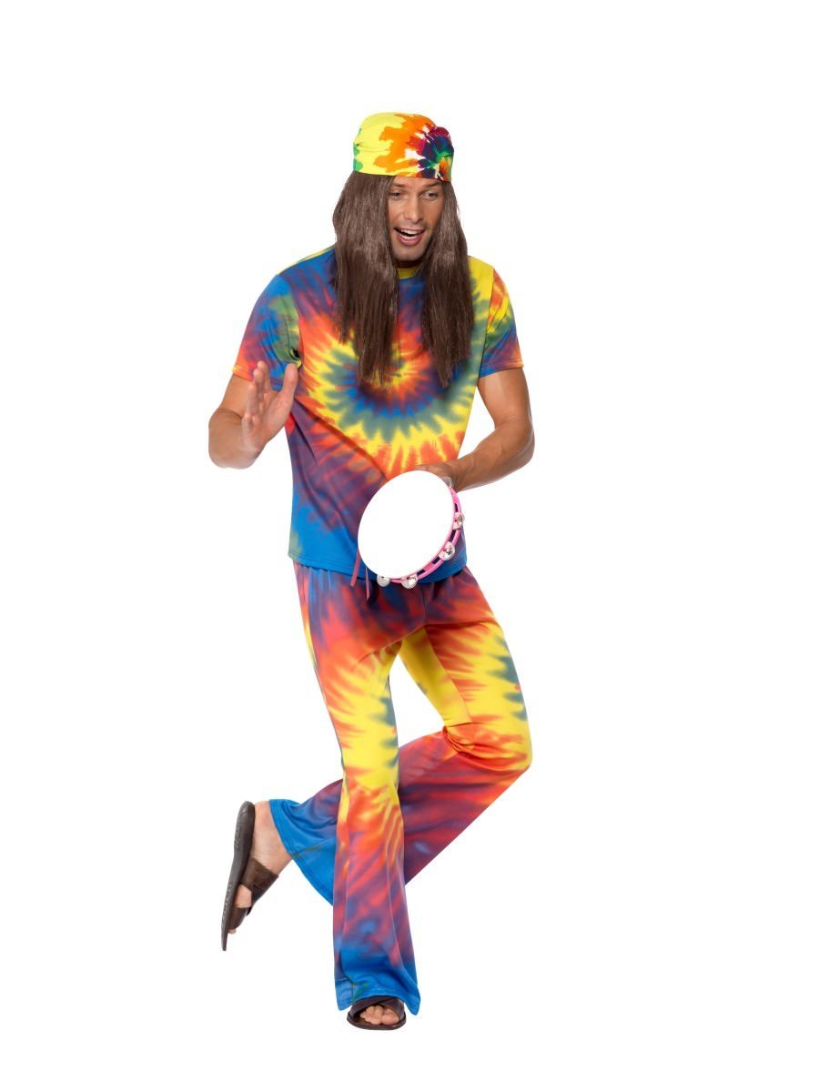 1960s Tie Dye Top and Flared Trousers Adult Rainbow 4
