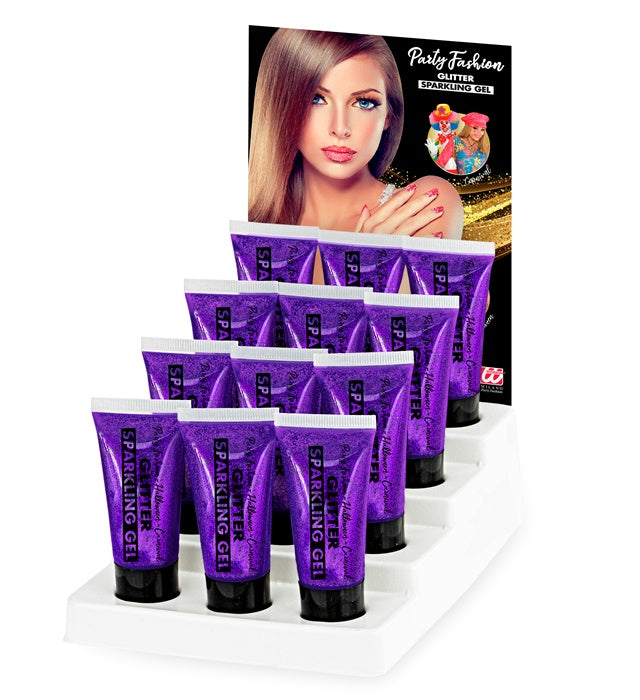 Shimmering Gel In Dispenser Tube - Purple Display Box - 25 Ml