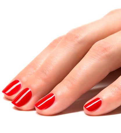 Display Box Of  12 Water Based Peel Off Red Nail Polishes 8 Ml