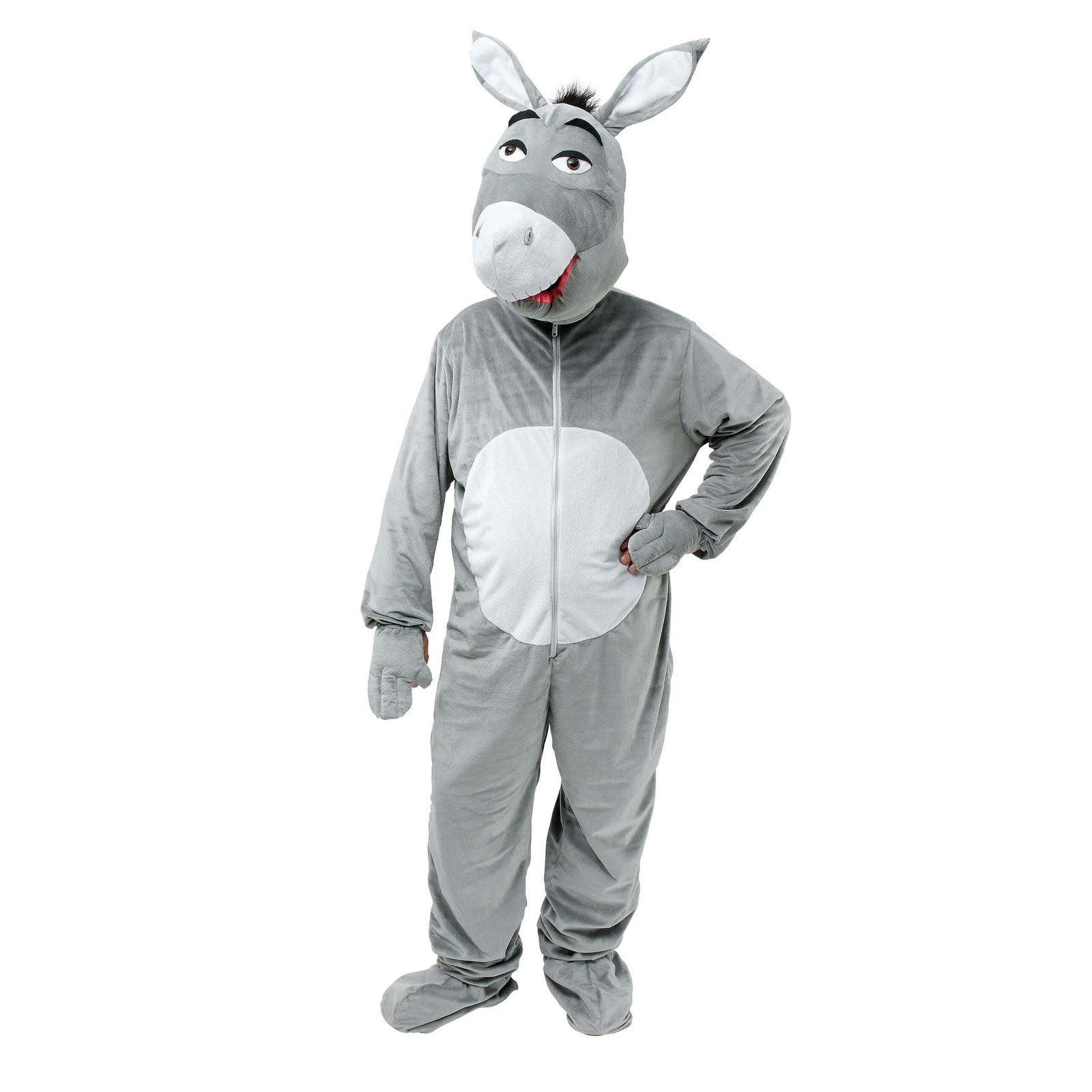 Donkey Costume Big Head Adult Grey Mascot Suit 1