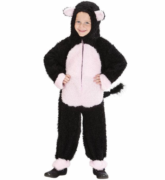 Fuzzy Cat  Hooded Jumpsuit 