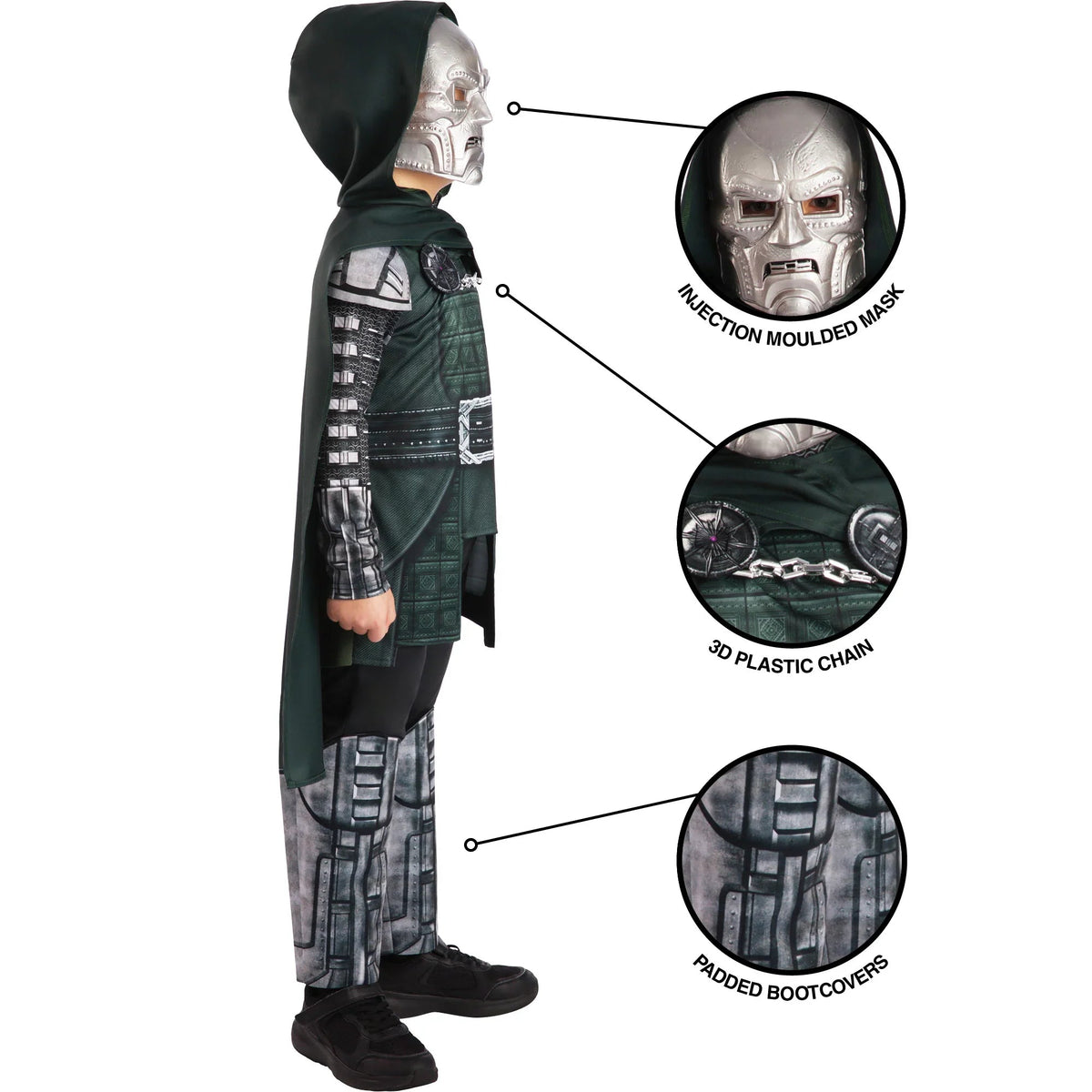 Marvel Avengers Doomsday Doctor Doom Deluxe Costume for Kids - Image 3