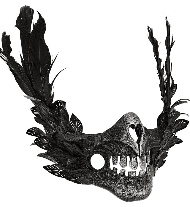 Mask Mouth Skull With Feathers