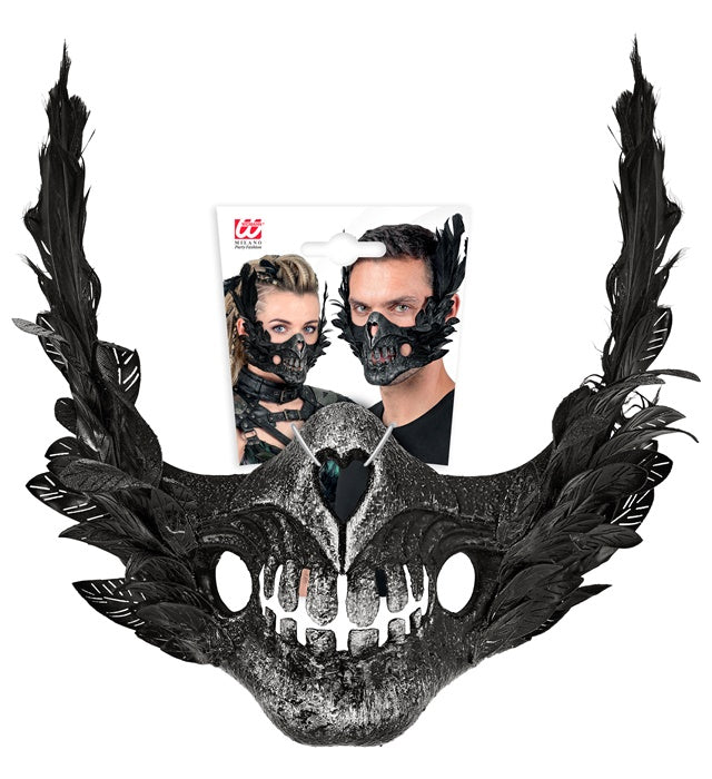 Mask Mouth Skull With Feathers