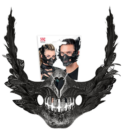 Mask Mouth Skull With Feathers