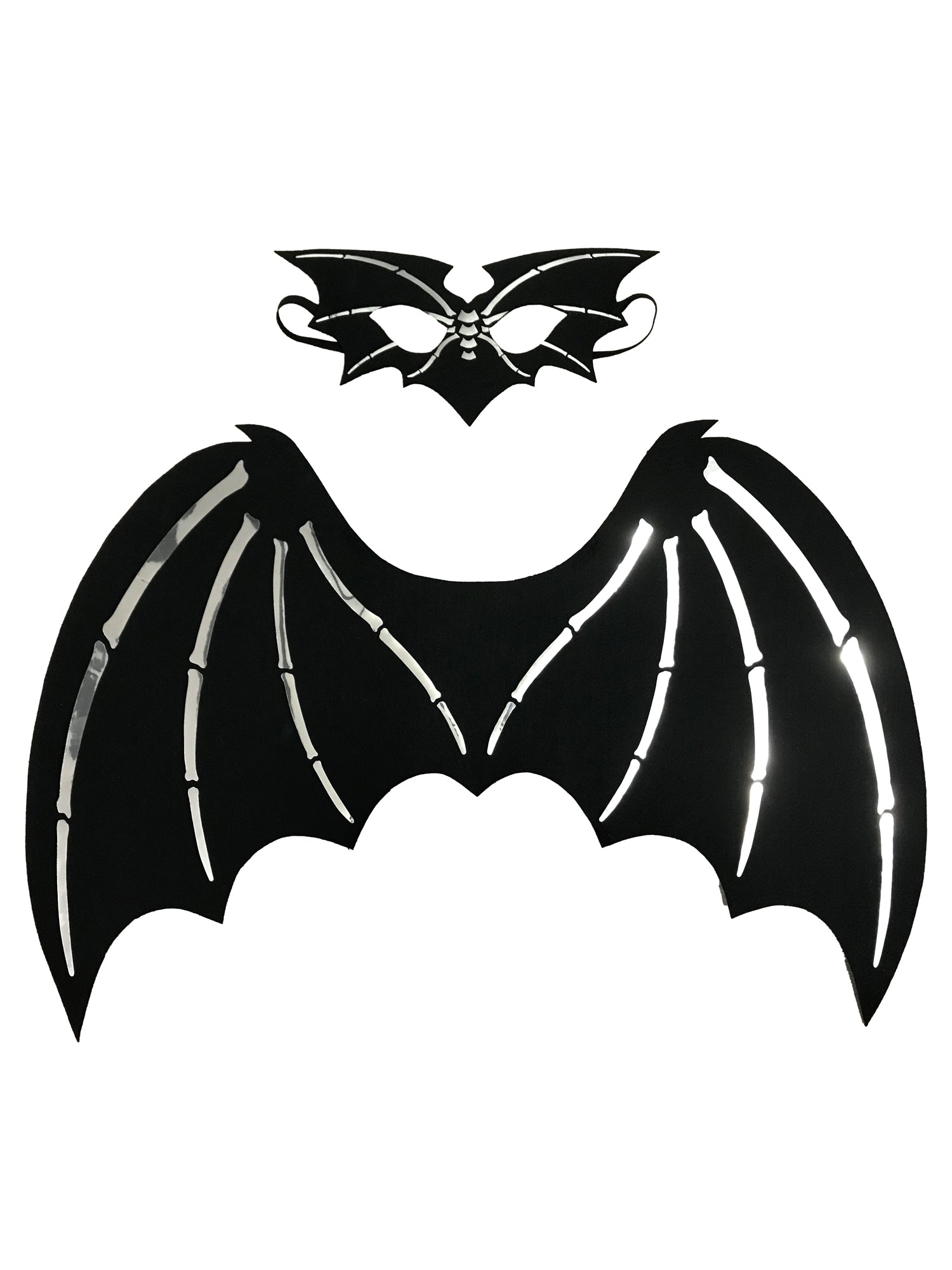 Felt Skeleton Wings with Mask Adult 1