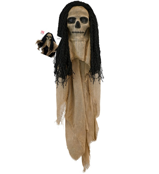 Mask With Cape Skull With Hair