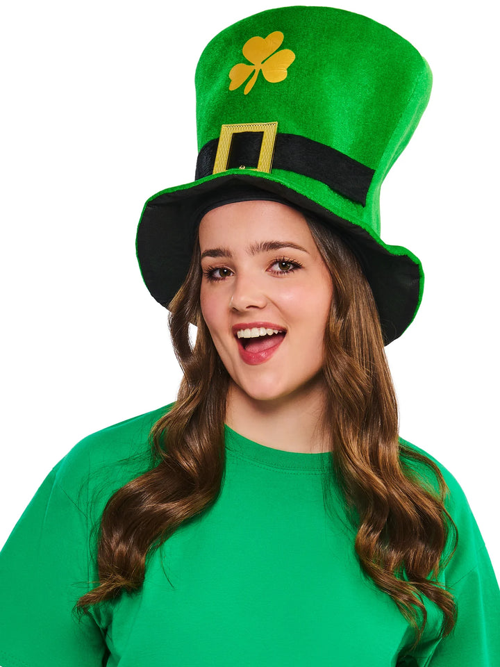 St Patricks Day Hat Green with Clover