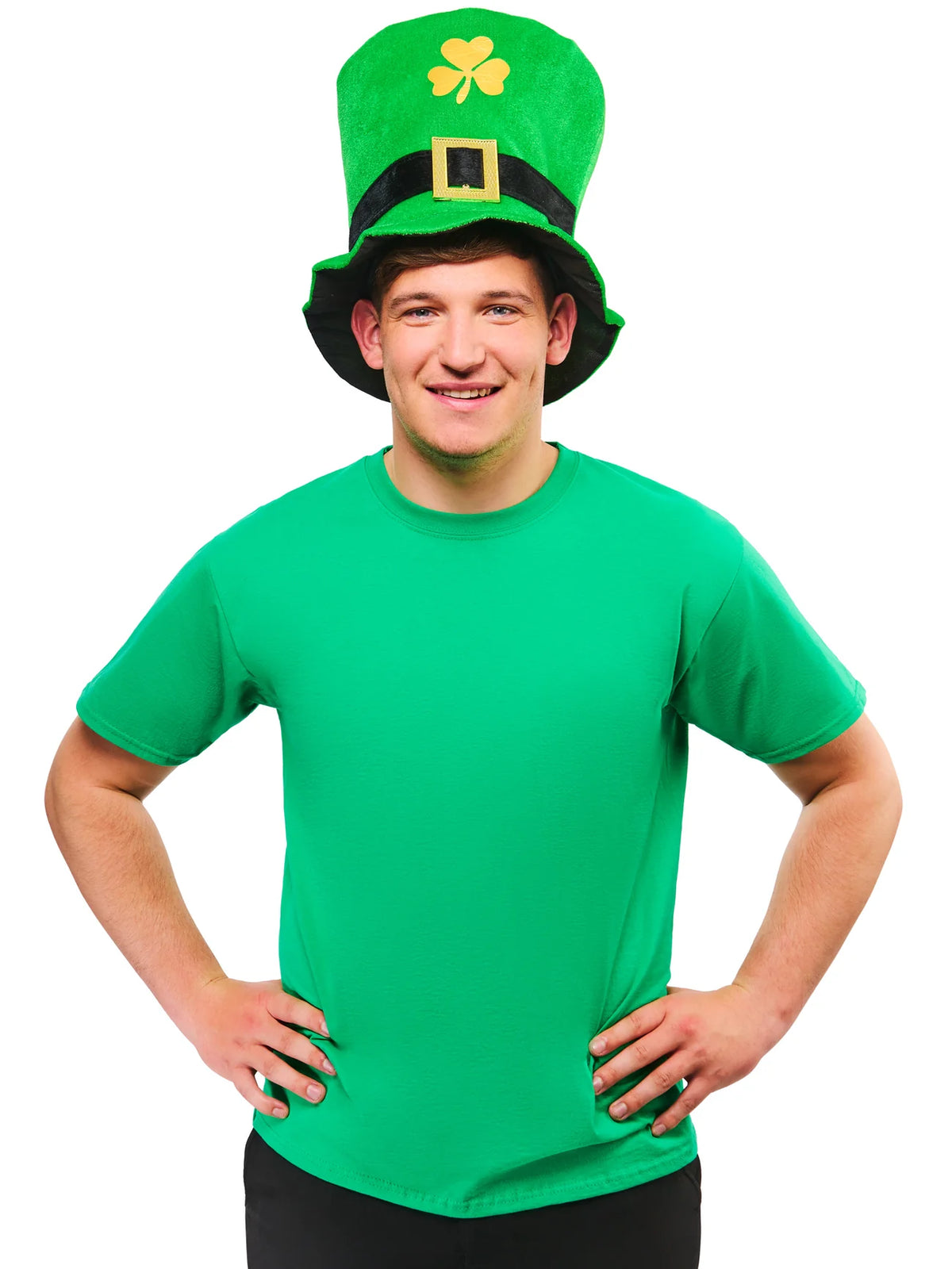 St Patricks Day Hat Green with Clover 3