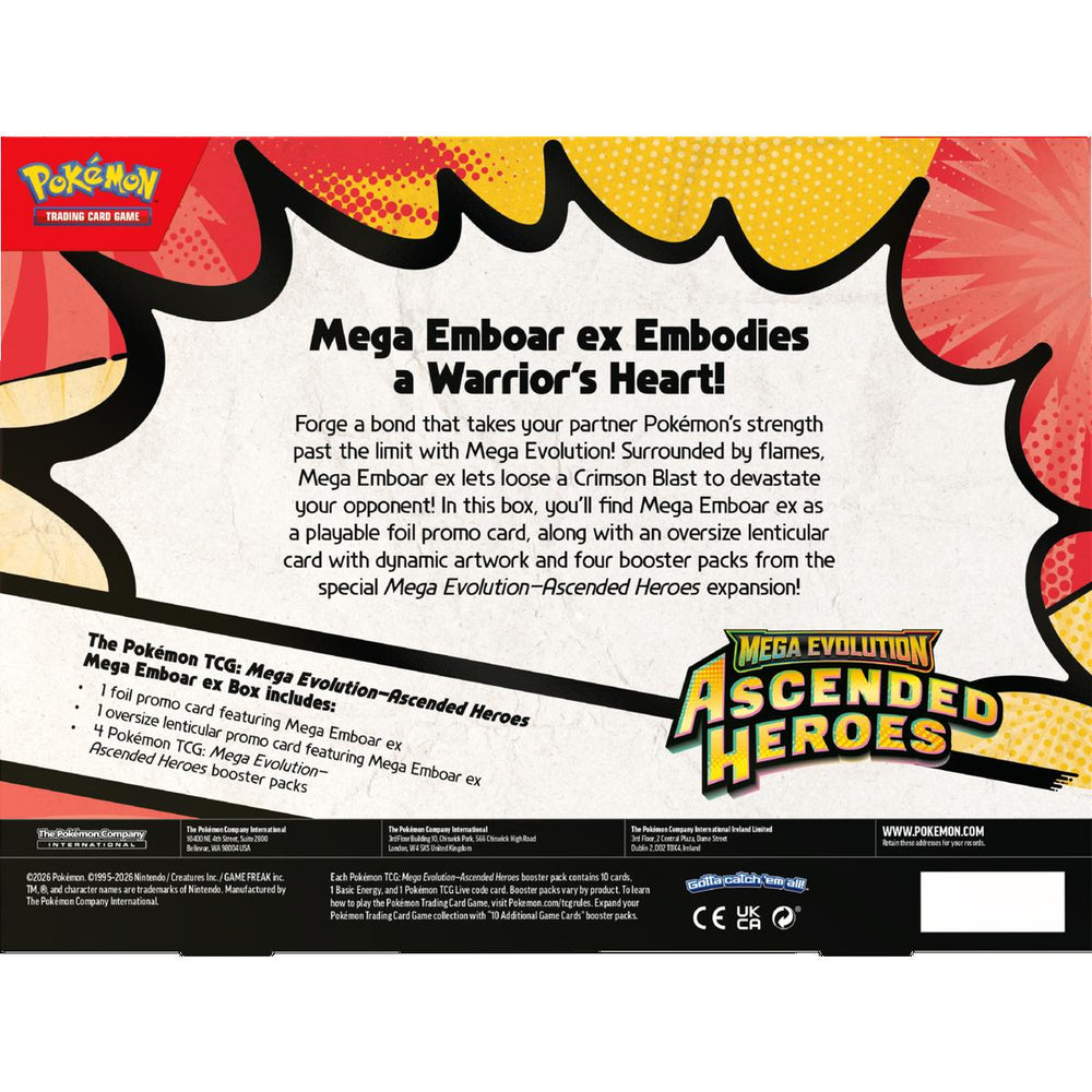 Pokémon TCG Mega Evolution Ascended Heroes Mega Emboar ex Box product image 3