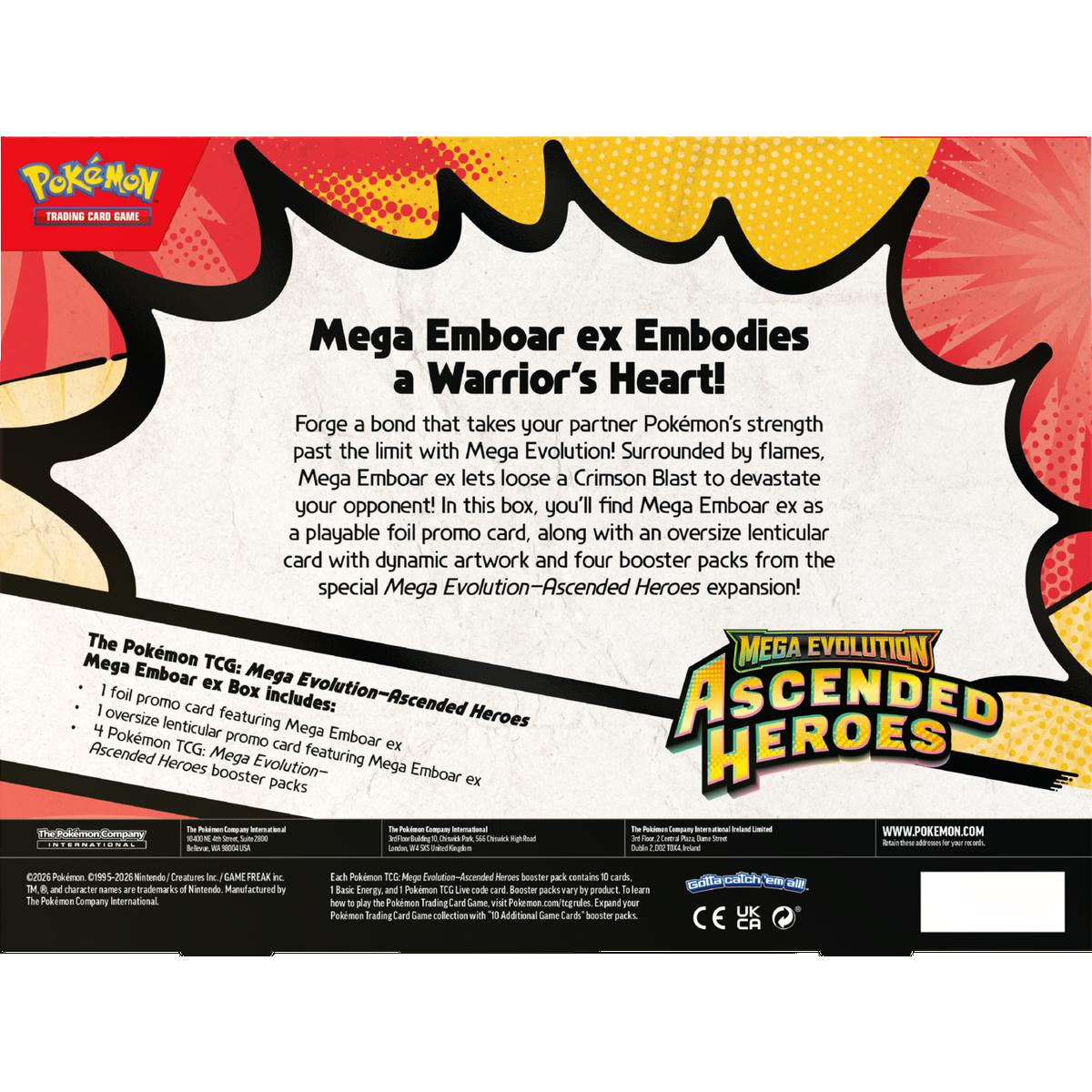 Pokémon TCG Mega Evolution Ascended Heroes Mega Emboar ex Box product image 3