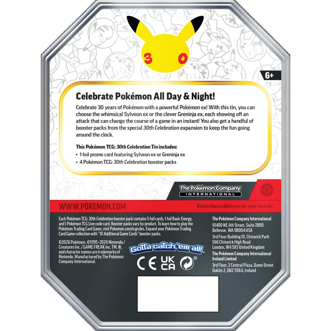 Pokémon TCG 30th Celebration Sylveon ex Tin Card Game product image 2