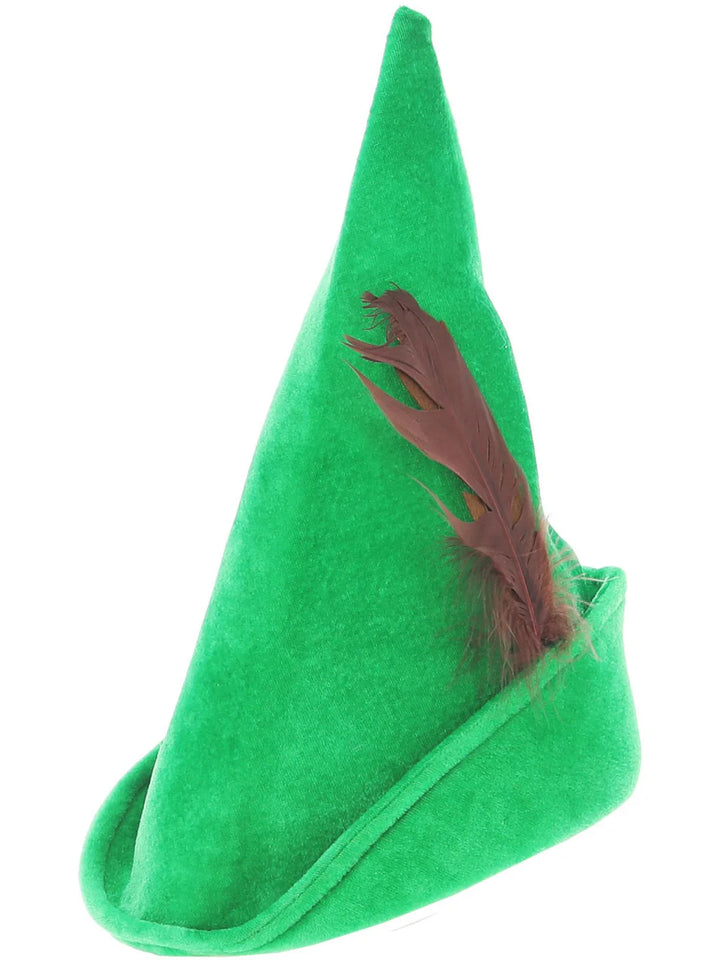 Robin Hood Hat Adult Green Feather Costume Accessory