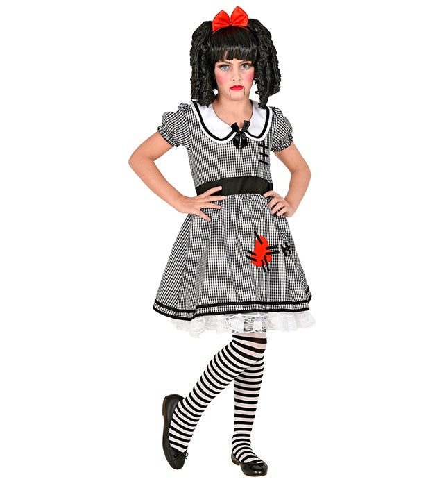 Doll  Dress With Crinoline Underskirt, Hair Bow 