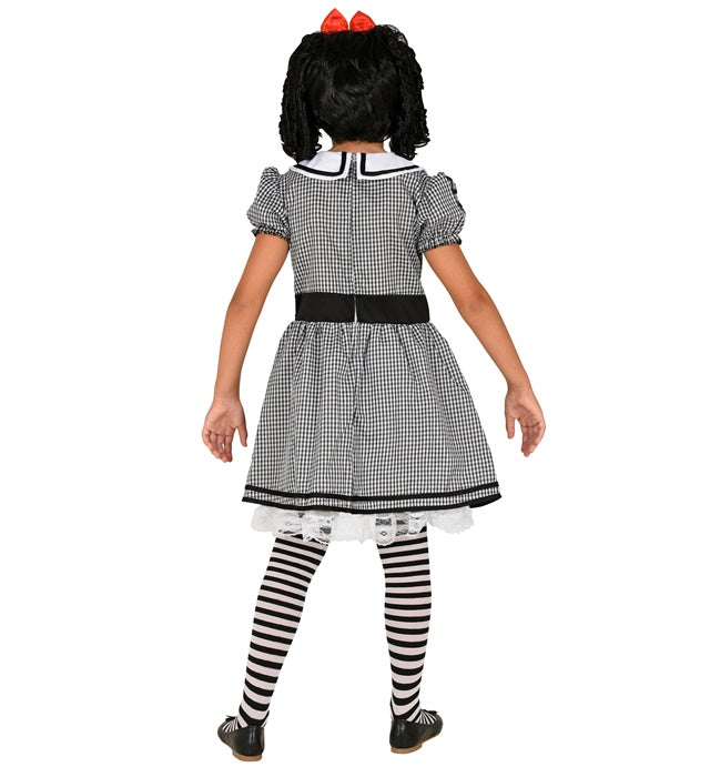 Doll  Dress With Crinoline Underskirt, Hair Bow 