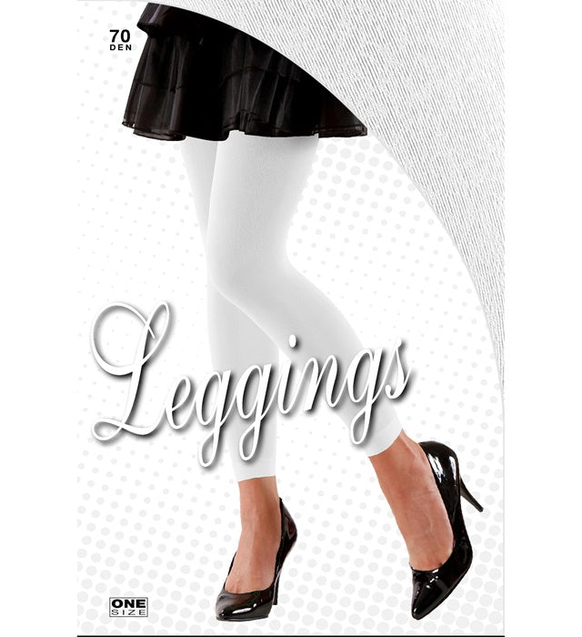 White Leggings 70 Den