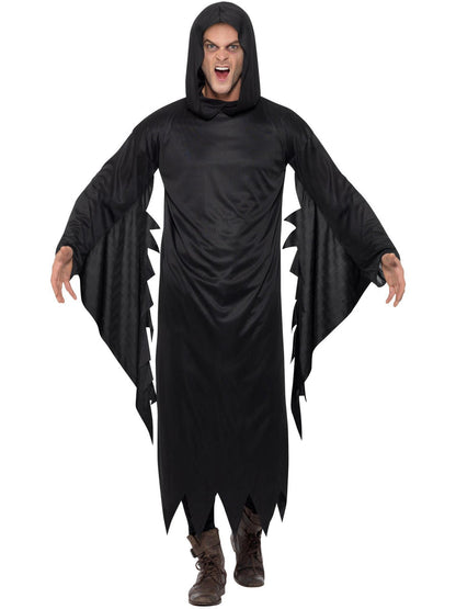 Screamer Costume Ghostface Black Gown and Hood 3