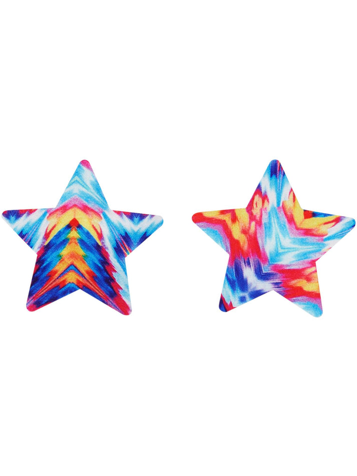 Fever Tie Dye Star Multi Coloured Nipple Pasties 1