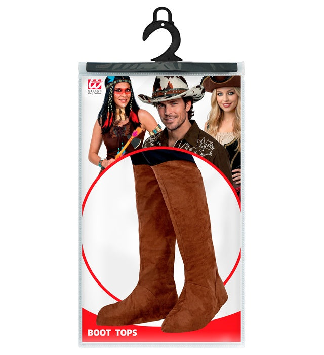 Pair Of Suede Look Boot Tops