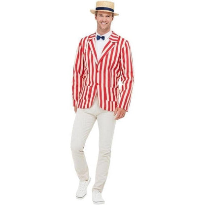 20s Barber Shop Costume Adult Red White Suit 1