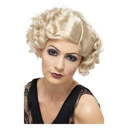 20s Flirty Flapper Wig Blonde Short and Wavy Adult Costume Accessory 2