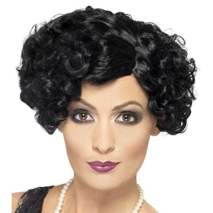 20s Flirty Flapper Wig Adult Black Short and Wavy Costume Hair 2