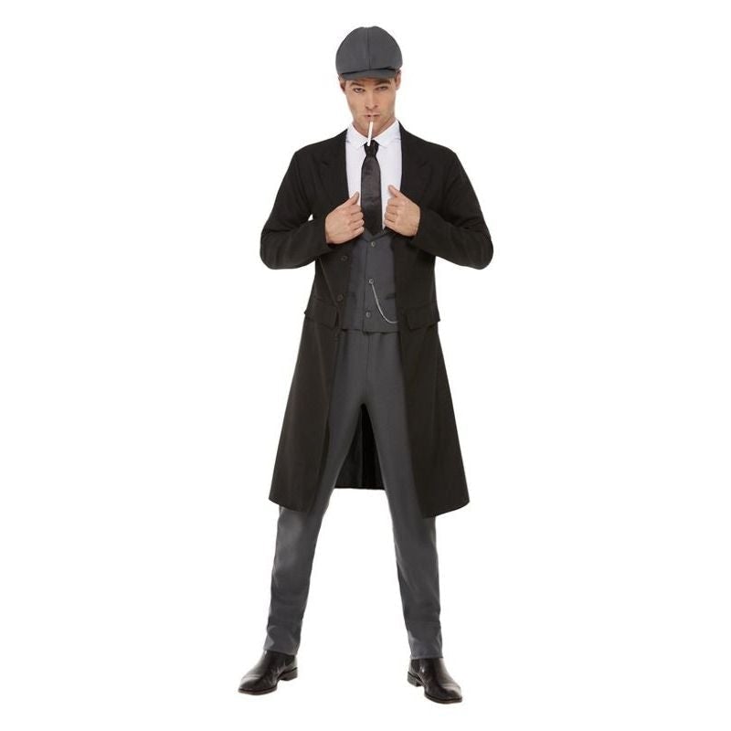 20s Gangster Costume Peaky Blinders Shelby Adult Black Grey 1