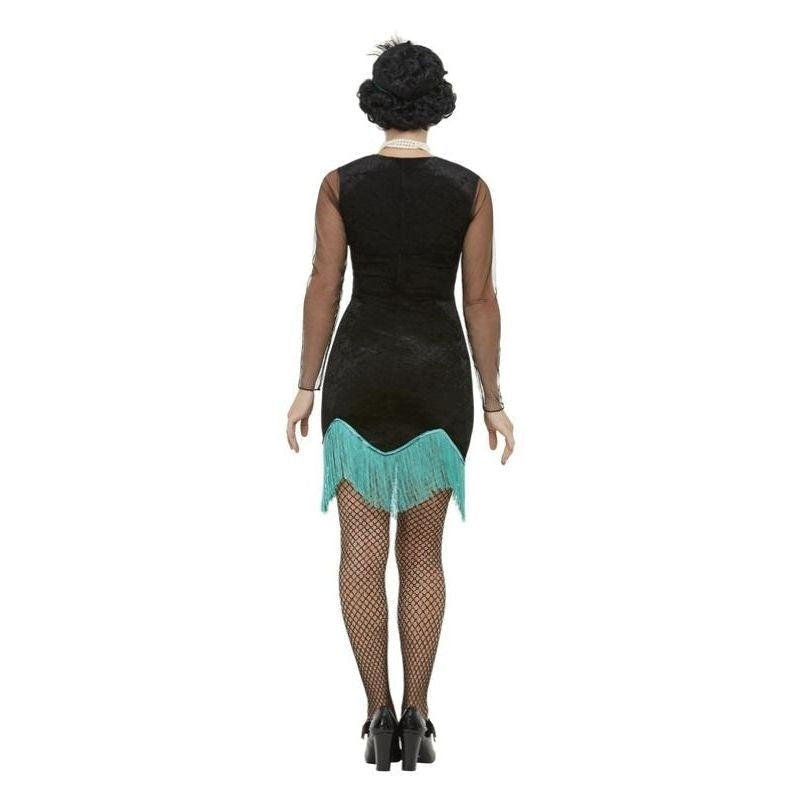 20s Peacock Flapper Costume Adult Green Black 2