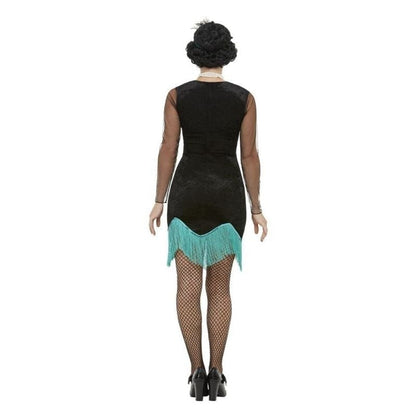 20s Peacock Flapper Costume Adult Green Black 2