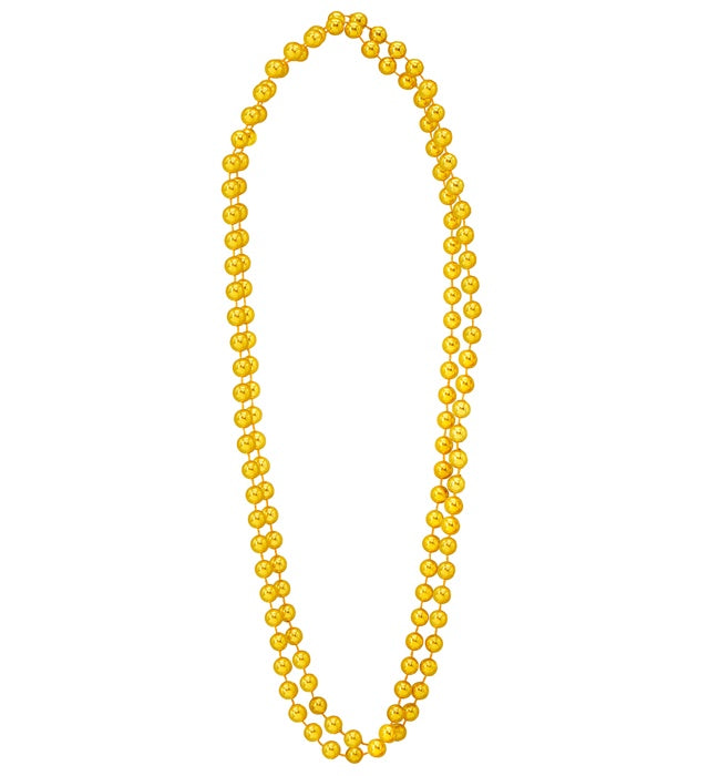 Set Of 2 Gold Beaded Necklaces40 Cm 