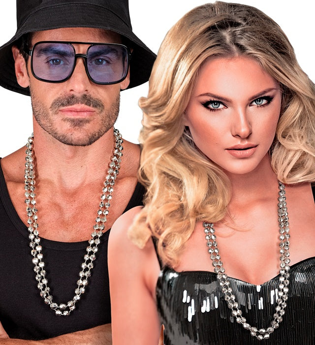 Set Of 2 Disco Necklaces 40 Cm