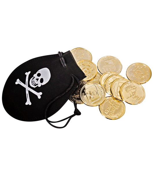 Pirate Pouch With 12 Gold Doubloons