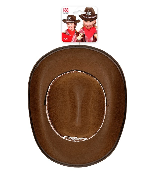 Brown Cowboy Hat With Sheriff Star Child Size