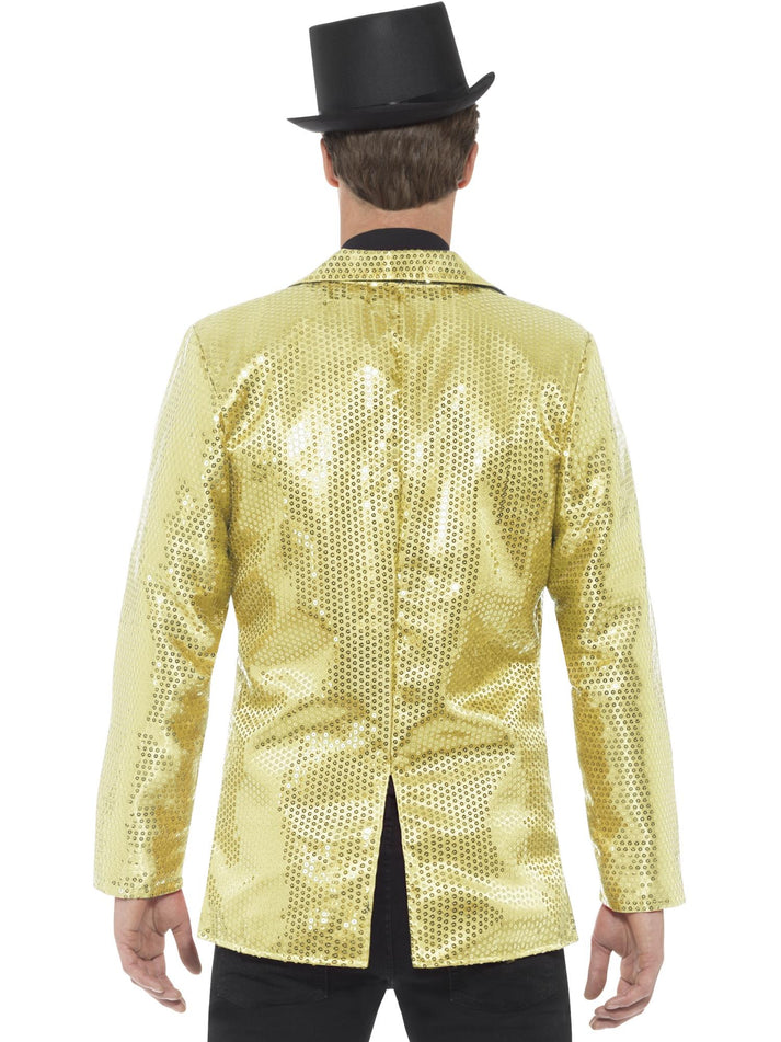 Sequin Jacket Mens Adult Gold Rocky Horror Costume Accessory