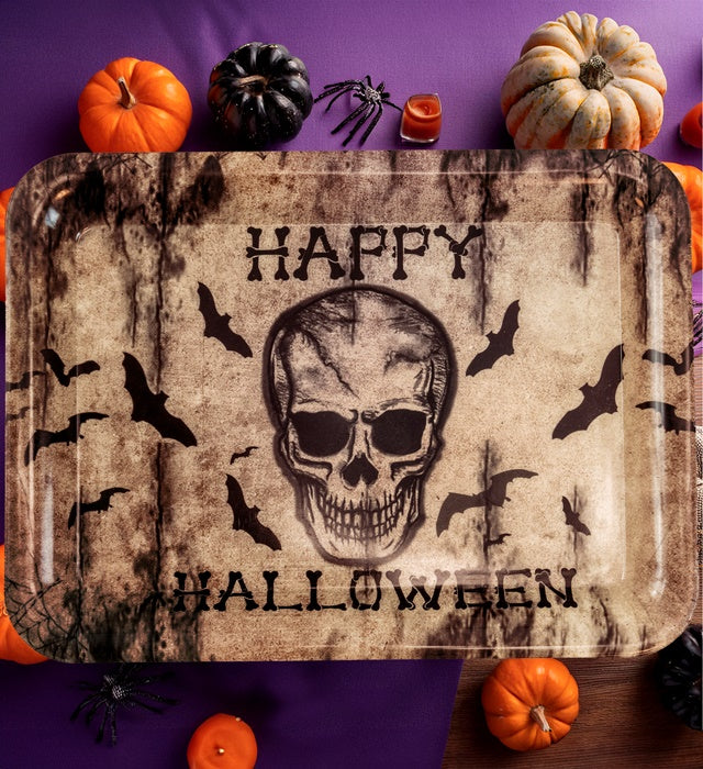 Happy Halloween Skull Tray 33 X 24 Cm