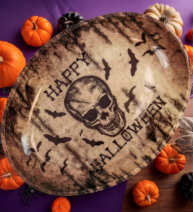Happy Halloween Skull Bowl 40 X 30,5 Cm